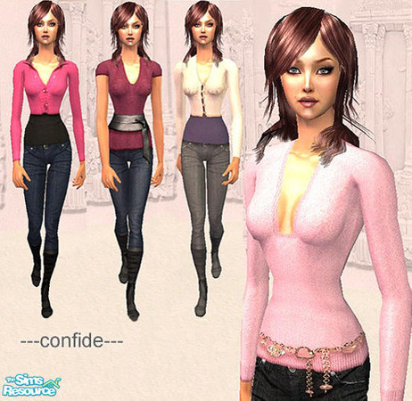 Sims 2 — Romantic by confide — Set of 4 recolors of a great mesh made by Crechebaby. Needs mesh