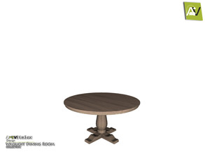 Sims 3 — Waquoit Dining Table Shape Of Round by ArtVitalex — - Waquoit Dining Table Shape Of Round - ArtVitalex@TSR, Dec