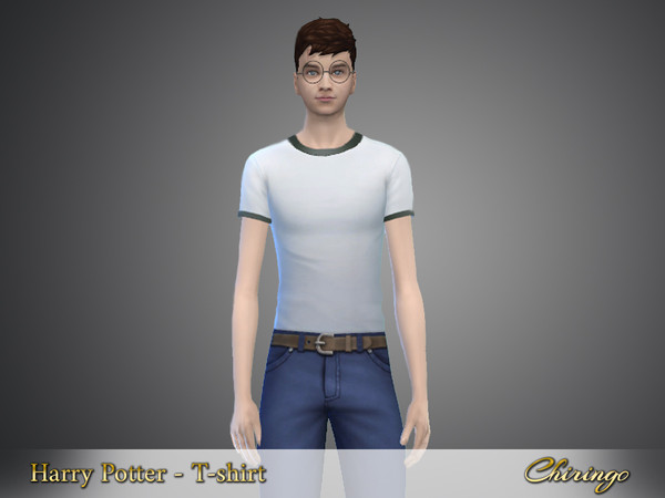 Sims 4 — Harry Potter t-shirt by chiringo-chan — Because I have made Hermione from Harry Potter now it is time to build