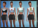 Sims 4 — Skull Spa Day Crop Top (requires Spa Day) by ElectroToffee — This is a recolor of the male Spa Day crop
