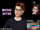 Sims 4 — bnt0 retexture - musae retro hair (MESH REQUIRED!) by bnt0 — DOWNLOAD MESH HERE: