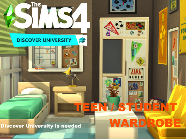 Sims 4 — teen / student wardrobe - discover university recolor by flubs2 — here is a cool and colorful wardrobe for your