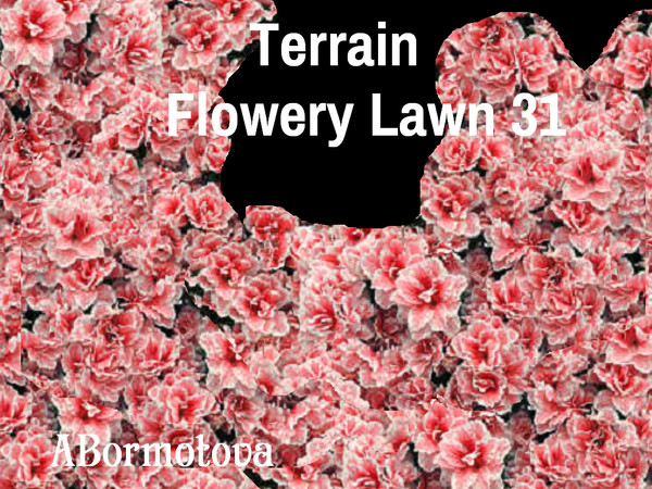 Sims 4 — Terrain Flowery Lawns 31 by abormotova2 — Terrain set of lovely flowery lawns for Sim parks, yards and and all