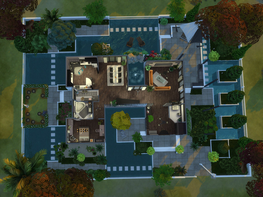 The Sims Resource Courtyard House
