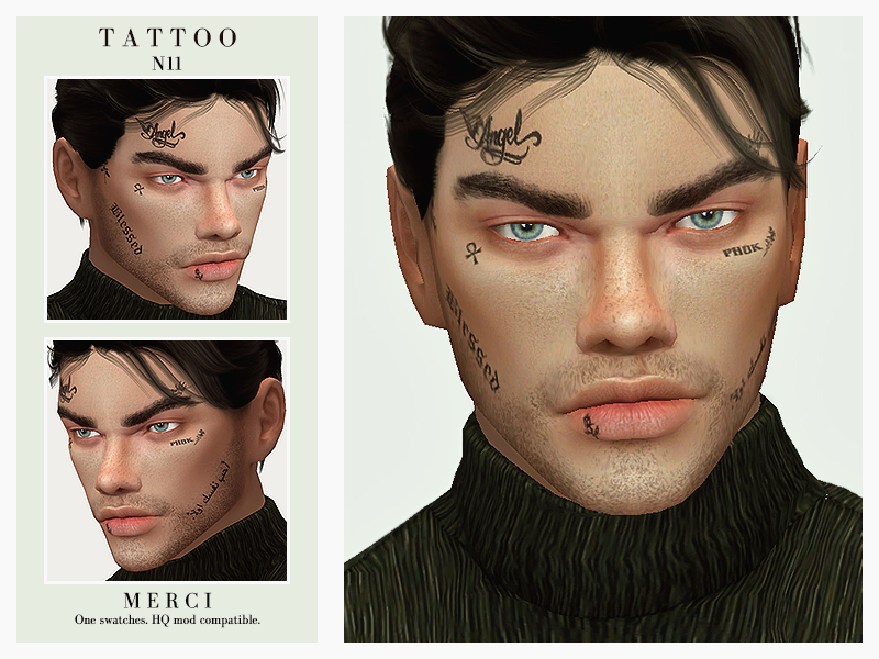 The Sims Resource Merci Tattoo N11