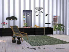 Sims 4 — Hallway Rose by ShinoKCR — Furniture Set for your Hallway inspired by Ligne Roset - Table with 3 Parts as