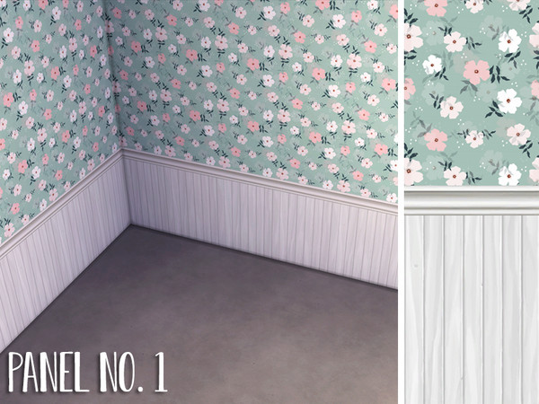 Sims 4 — { Cafesimmer } Wallpaper - Panel no. 1 by Cafesimmer — My first attempt at a panel wallpaper :) Fits just as