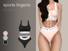 Sims 4 — Sports Lingerie Set by Senmoe — Lingerie / Underwear - 3 colors - Top and Bottom separately