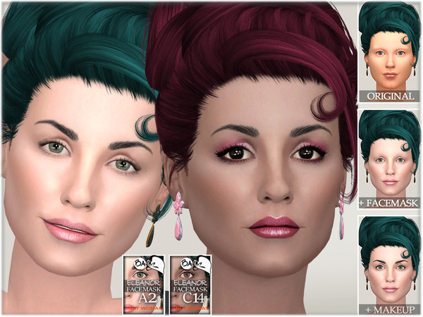 Sims 4 — Eleanor facemask by BAkalia — Hello Realistic facemask for female sims in twenty skin colors. It works like a