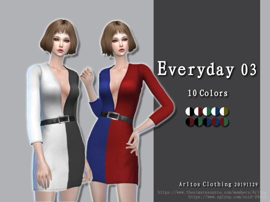 Three every day. Двухцветное платье с разрезами. Arltos_Shoes_Pack_25 симс 4. SIMS-Market-arltos_Clothing_20210913. I Dress … Every Day..