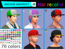 Sims 4 — University Hat Recolor by CowPlants_Cake — Since I saw this hat on the trailer I've fell in love with it and the