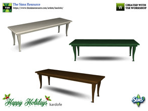 Sims 3 — kardofe_Happy Holidays_Table by kardofe — Elegant long table, ideal for family celebrations