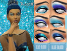 Sims 4 — Blue Blood swadows by JCcat113 — Eye shadows inspired by the jeffrey star blue blood palette, this palette has