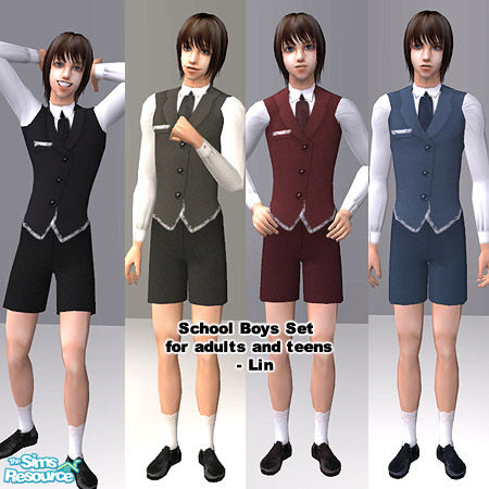 Sims 2 — School Boys by H.Lin — 