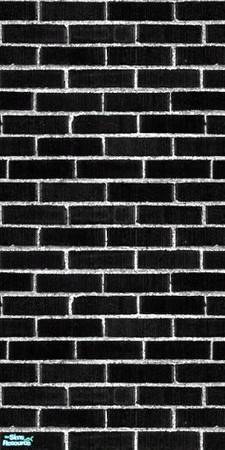 Sims 2 — Black Brick Wall by jenny_dunagan — My first attempt at making walls and my first upload! Just a simple black
