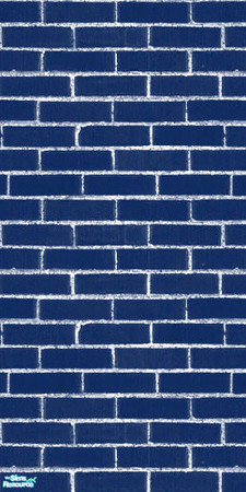 Sims 2 — Blue Brick Wall by jenny_dunagan — My first attempt at making walls and my first upload! Just a simple blue