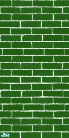 Sims 2 — Green Brick Wall by jenny_dunagan — My first attempt at making walls and my first upload! Just a simple green
