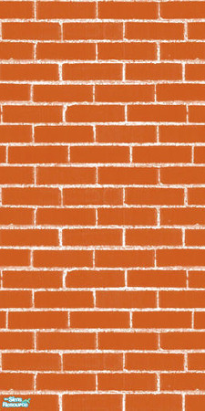 Sims 2 — Orange Brick Wall by jenny_dunagan — My first attempt at making walls and my first upload! Just a simple orange