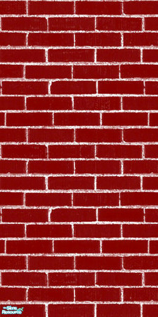 Sims 2 — Red Brick Wall by jenny_dunagan — My first attempt at making walls and my first upload! Just a simple red brick