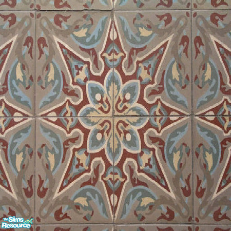 Sims 2 — Ornate Tile by jenny_dunagan — Beautiful ornate tile floor 