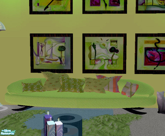 Sims 2 — Spumoni Living Set - Sofa by RockinRobin — Comfortable and laid back sofa with coordinating throw pillows. Mesh