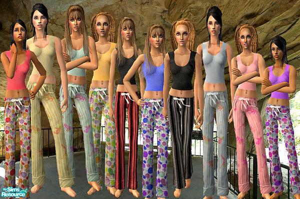 Sims 2 — Ultimate Pajama Collection by RockinRobin — Here is the ultimate pajama collection for adults and young adults!