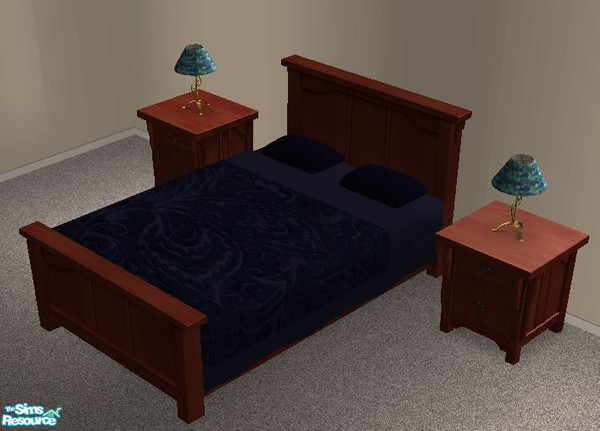 Sims 2 — Navy Velvet Bedding by nikisatez05 — 