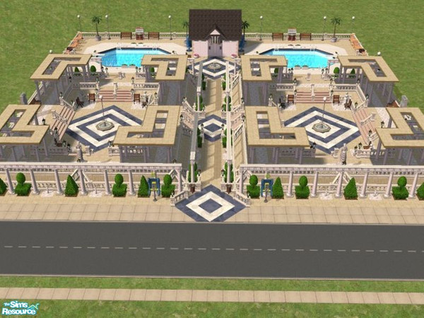 Sims 2 — Fountain Park by swmeek — Here's a nice little park for your sims to play in. This includes 2 nice grilling and