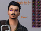 Sims 4 — Vampire Goat Eyes Black Sclera - Geneticized by TechnoAngel — Glowing Vampire Eyes, 9 Colors with Black sclera.