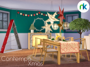 Sims 4 — Nikadema Contempo Xmas Dining by nikadema — Merry Christmas, Simmers! This time I've created my own concept of
