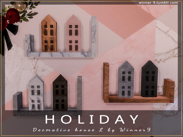 Sims 4 — Decorative house L by Winner9 — Decorative house L from my set Holiday, you can find it easy in your game by