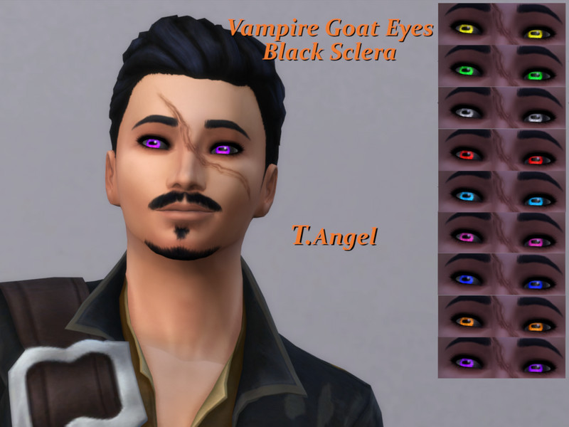 Sims 4 The Sims Resource | Vampire Goat Eyes Black Sclera - Geneticized by TSR Creator