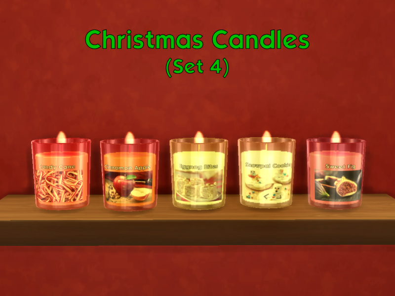 The Sims Resource WaxSim Candles Christmas (Set 4) [MESH NEEDED]