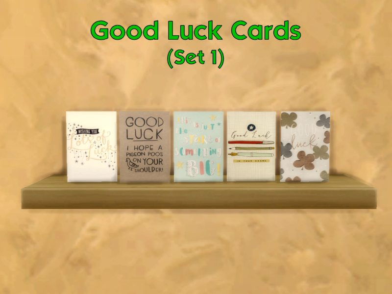 The Sims Resource | Good Luck Cards (Set 1) [REQUIRES SEASONS]