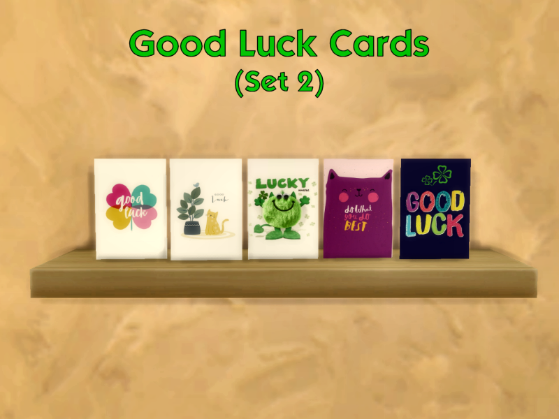 The Sims Resource | Good Luck Cards (Set 2) [REQUIRES SEASONS]