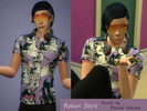 Sims 4 — Rohan Shirt - Get Together needed by Passive_Volcano — Rohan Kishibe patterned shirt. Get Together needed