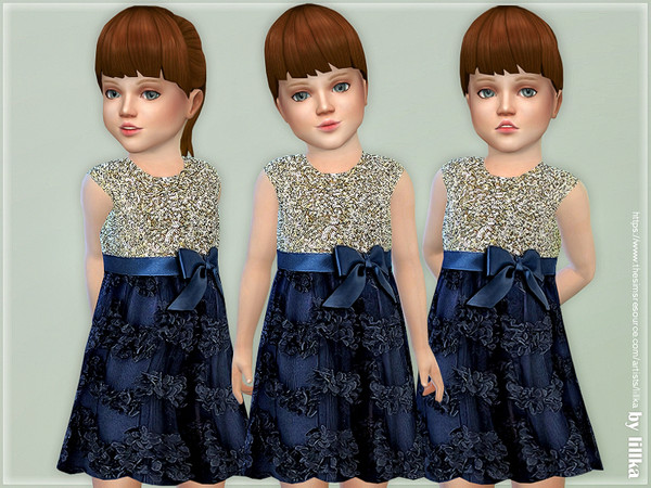Sims 4 — Tazanna Dress for Toddler [NEEDS TODDLER STUFF] by lillka — Tazanna Dress for Toddler YOU NEED the Toddler Stuff