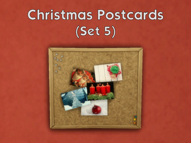 Sims Complete Postcard Collection The Sims Resource | Christmas Postcards (Set 5)