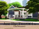 Sims 4 — Just The Two Of Us by EluuSimmer — This home features one bedroom and one bathroom, living room, and kitchen.