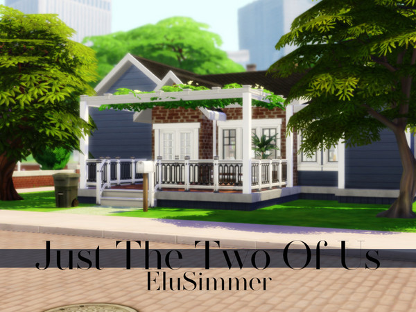 Sims 4 — Just The Two Of Us by EluuSimmer — This home features one bedroom and one bathroom, living room, and kitchen.