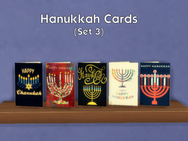 Sims 4 — Hanukkah Cards (Set 3) [MESH NEEDED]] by LuckiSelki — 