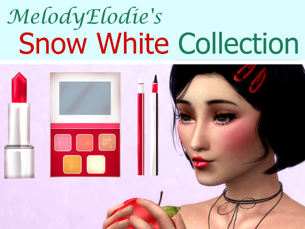 Sims 4 — [MelodyElodie] Snow White Collection by MelodyElodie — Snow White inspired make-up collection! Includes lip