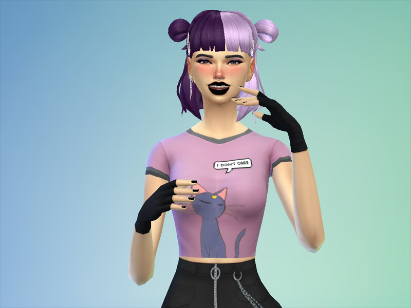 Sims 4 The Sims Resource | Aesthetic Cat Top by TSR Creator