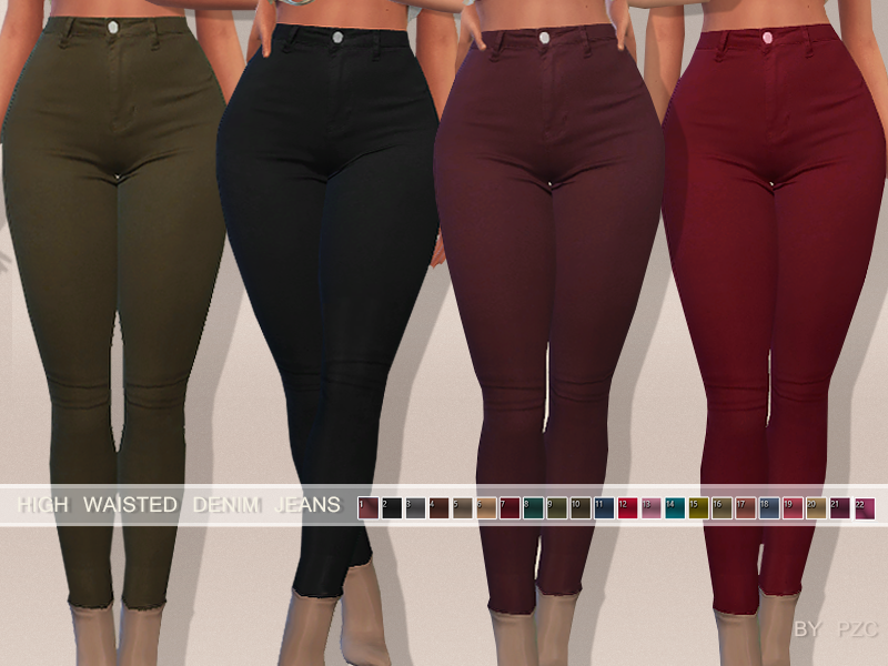 the sims 4 custom content high waisted jeans