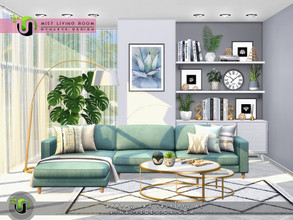 Sims 4 — Mist Living Room by NynaeveDesign — Create a living room that is suitable for enjoying family time and