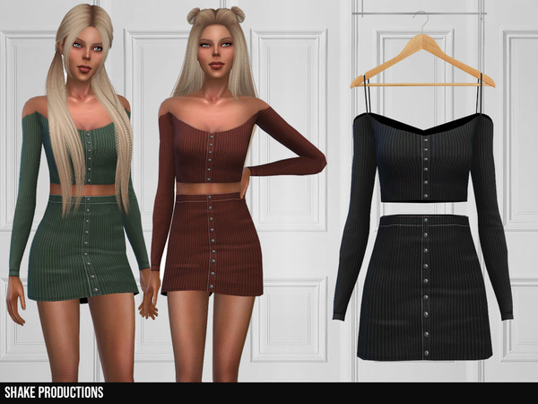 Sims 4 — ShakeProductions 353 - Dress by ShakeProductions — Full Body/Short Dresses Handpainted 10 Colors