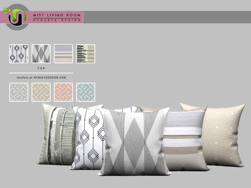 The Sims Resource Mist Throw Pillow