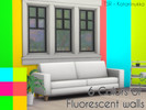 Sims 4 — 6 Colors of Fluorescent walls by Katariinukka2 — 6 types of bright colors for bars or maybe as a accent wall. -