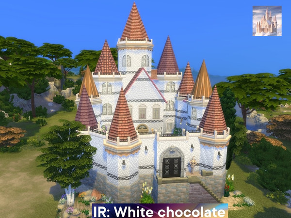 Sims 4 — White chocolate by Iara_Ruta — The creation of this small castle was inspired by the picture of the magnificent