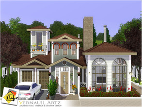 Sims 3 — Vernauil Artz by Onyxium — On the first floor: Living Room | Dining Room | Kitchen | Bathroom | Adult Bedroom |